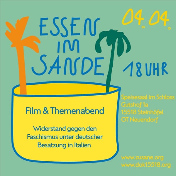 Essen im Sande 04.04. // Essen und Film
